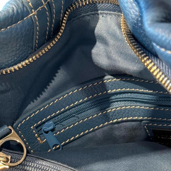 NWOT Vanda Francis Stylish Blue genuine Leather Shoulder Bag - Women - Picture 5 of 5